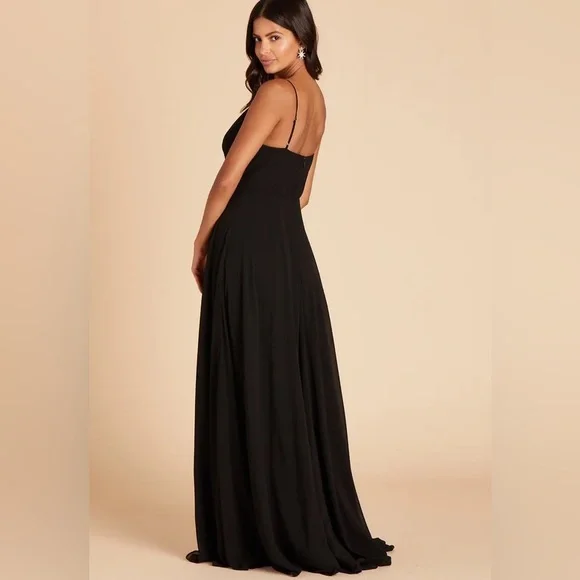 NWT Birdy Grey Dress KAIA DRESS CHIFFON Black Medium Formal Gown Best Seller - Picture 3 of 10